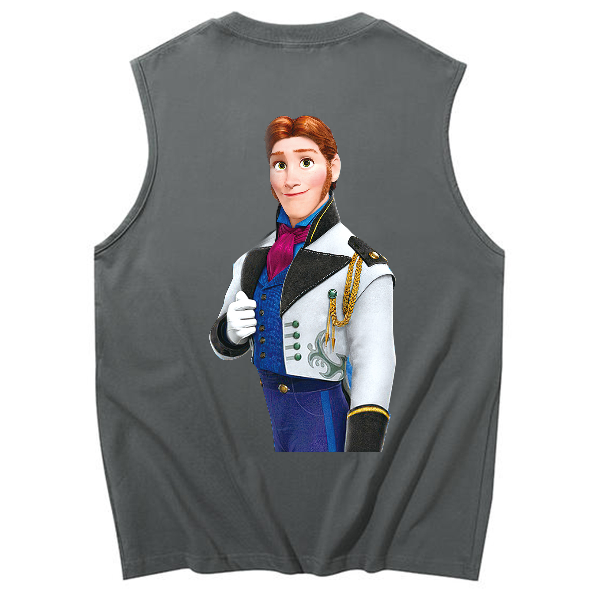 （画像用） アナと雪の女王 アンナ エルサ Frozen Anna Elsa コットン100％タンクトップ（背面プリント）